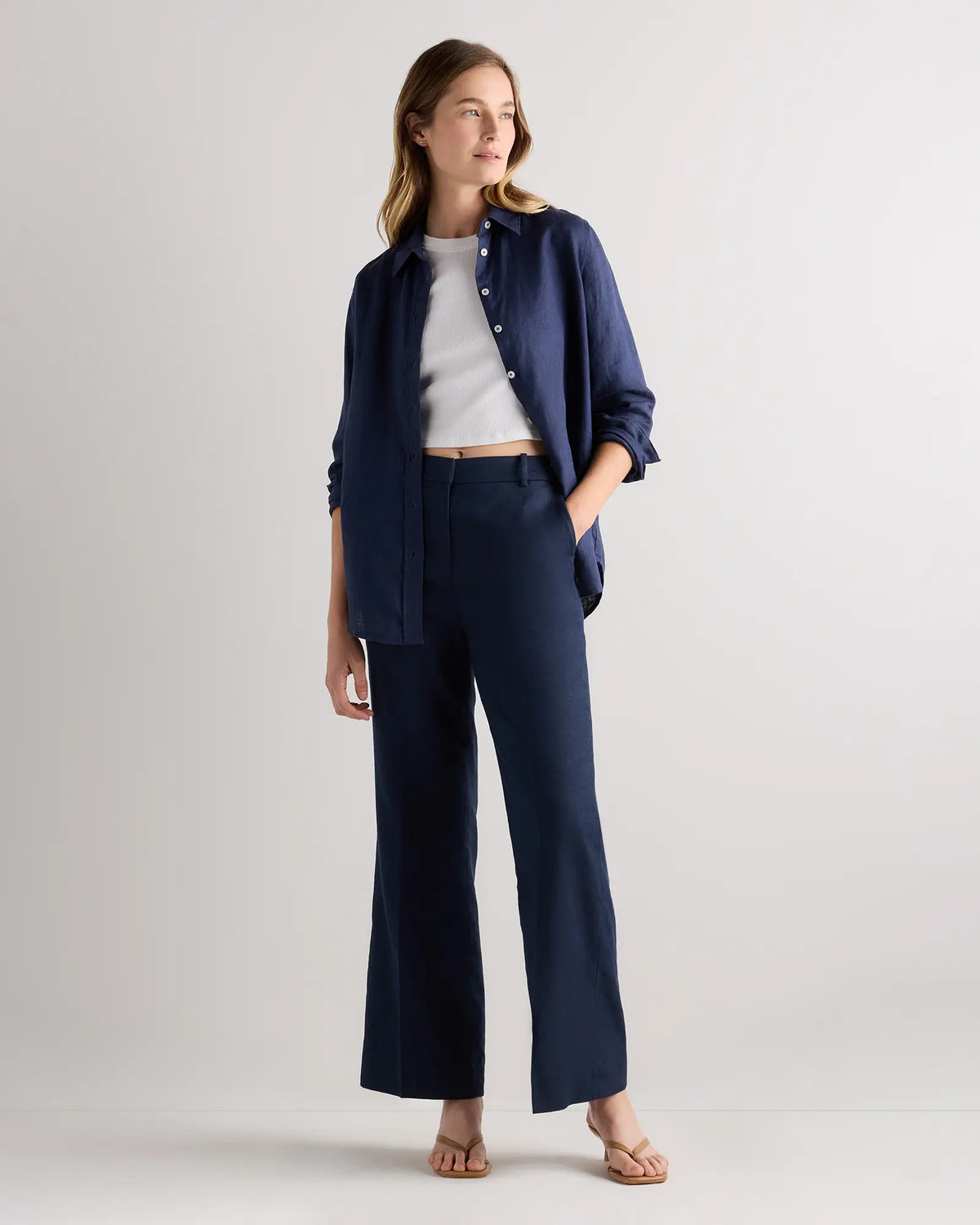European Stretch Linen Trouser - US 4474