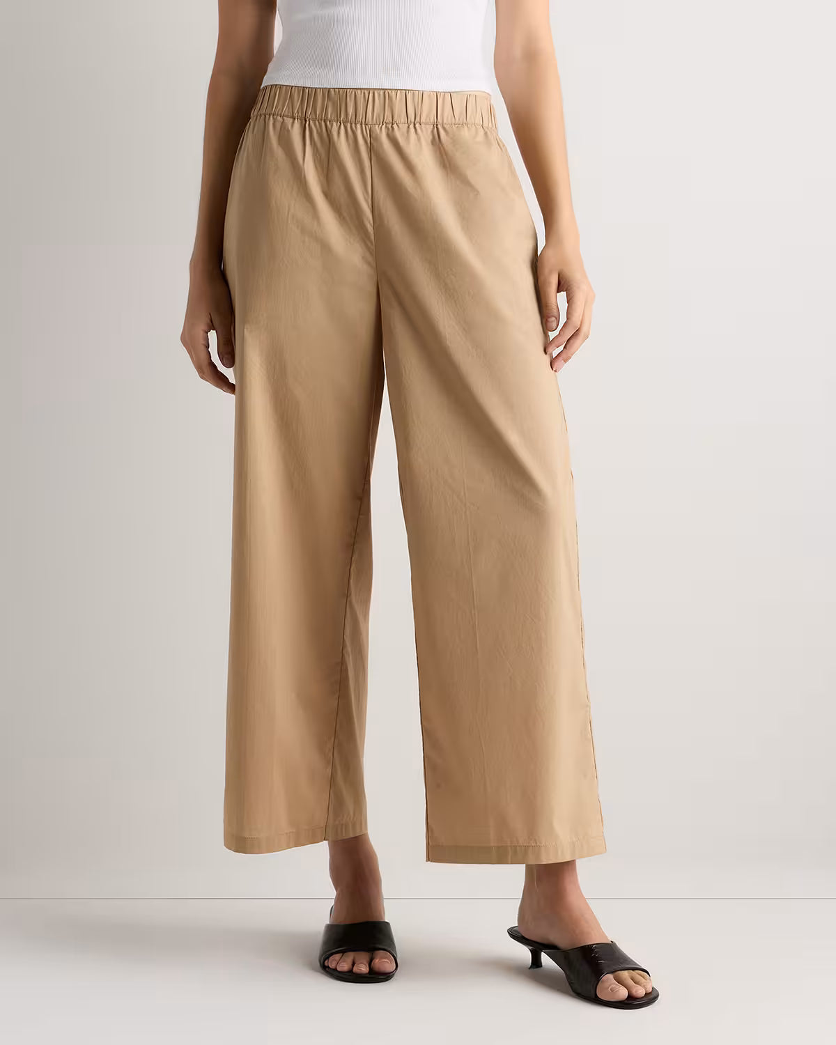 100% Organic Lightweight Poplin Wide Leg Pants - US 4098