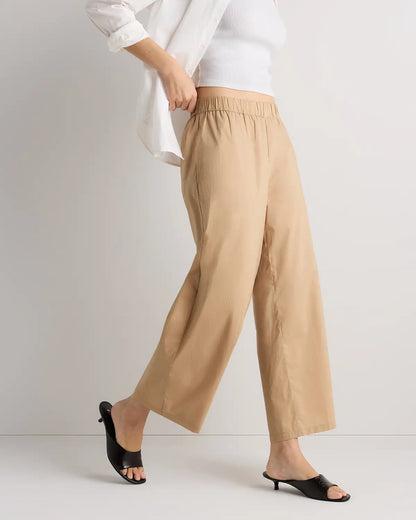 100% Organic Lightweight Poplin Wide Leg Pants - US 4098