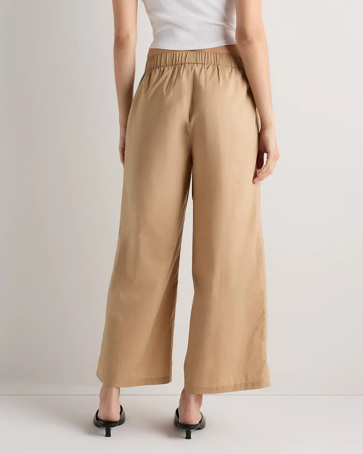 100% Organic Lightweight Poplin Wide Leg Pants - US 4098