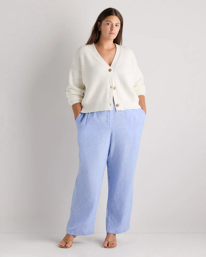 100% European Linen Pleated Trouser - US 9519