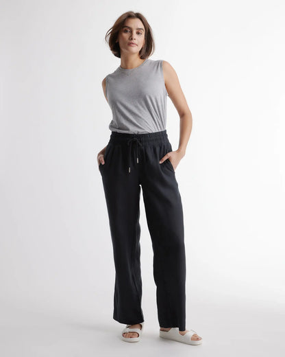 100% European Linen Wide Leg Pants - US 6701