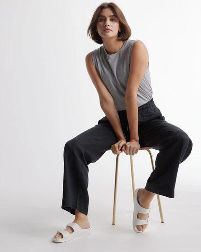 100% European Linen Wide Leg Pants - US 6701