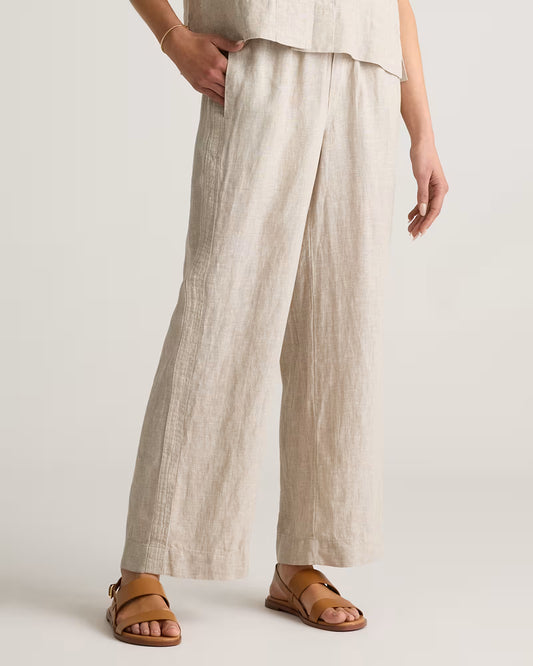 100% European Linen Wide Leg Pants - US 8194