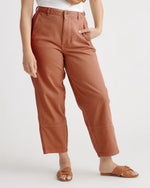 Organic Stretch Cotton Twill Barrel Pants - US 5929