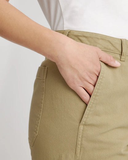 Organic Stretch Cotton Twill Barrel Pants - US 2040