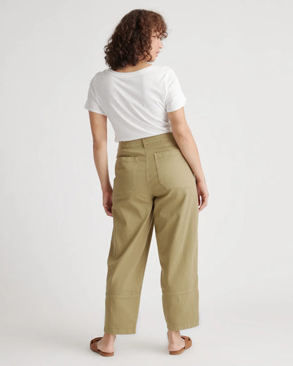 Organic Stretch Cotton Twill Barrel Pants - US 2040