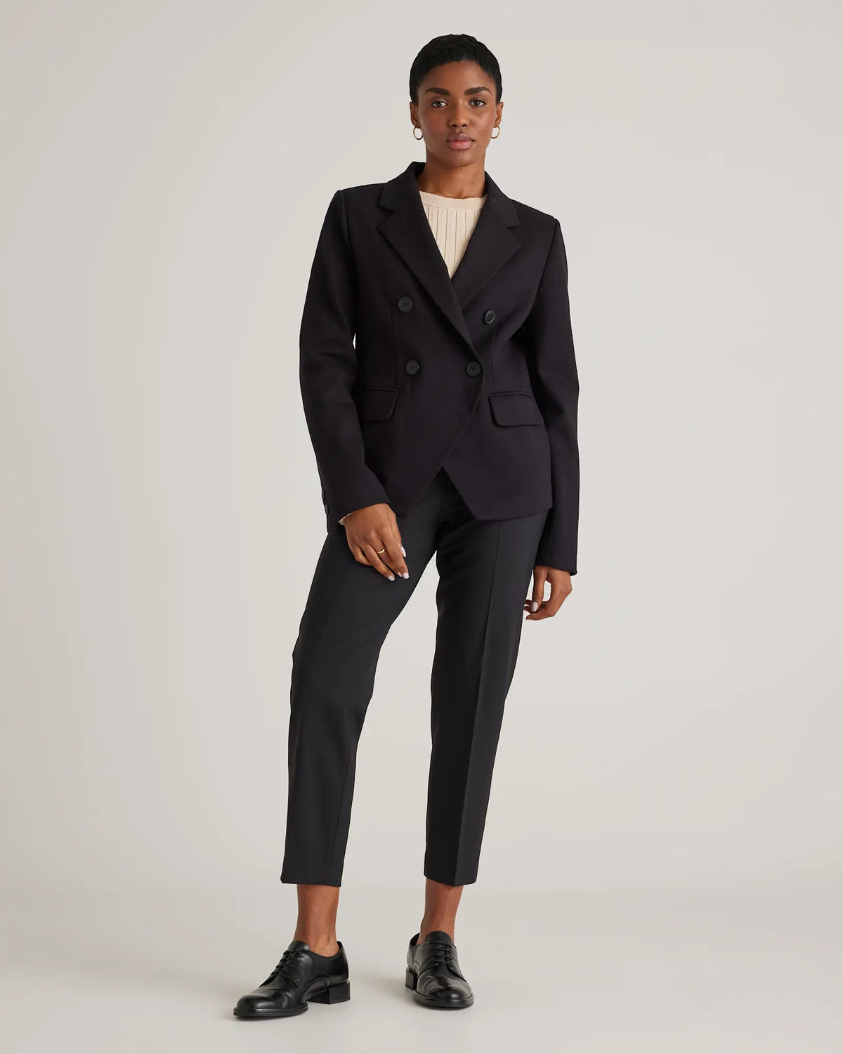Italian Wool Slim Leg Ankle Pants - US 4942