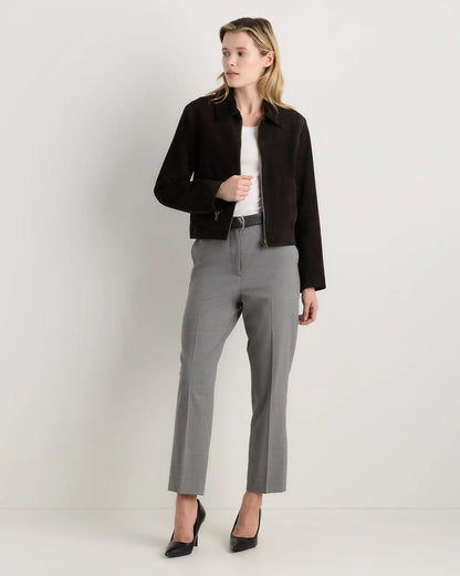 Italian Wool Slim Leg Ankle Pants - US 8348