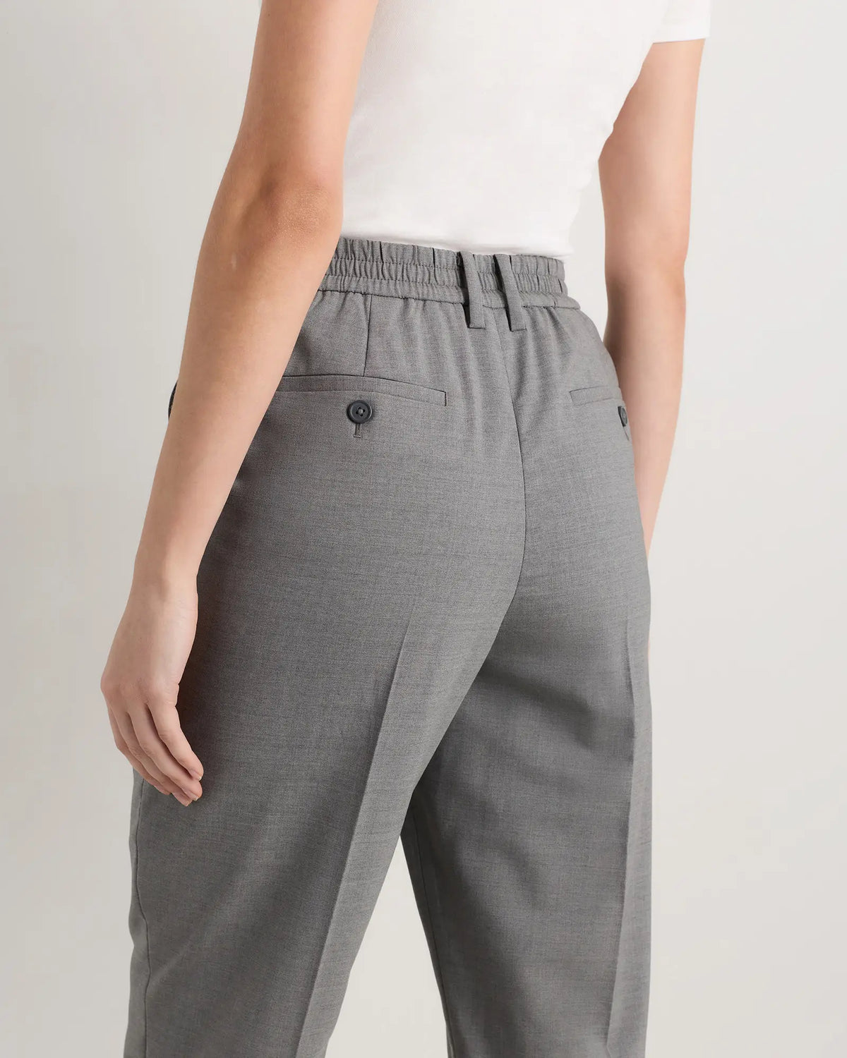 Italian Wool Slim Leg Ankle Pants - US 8348