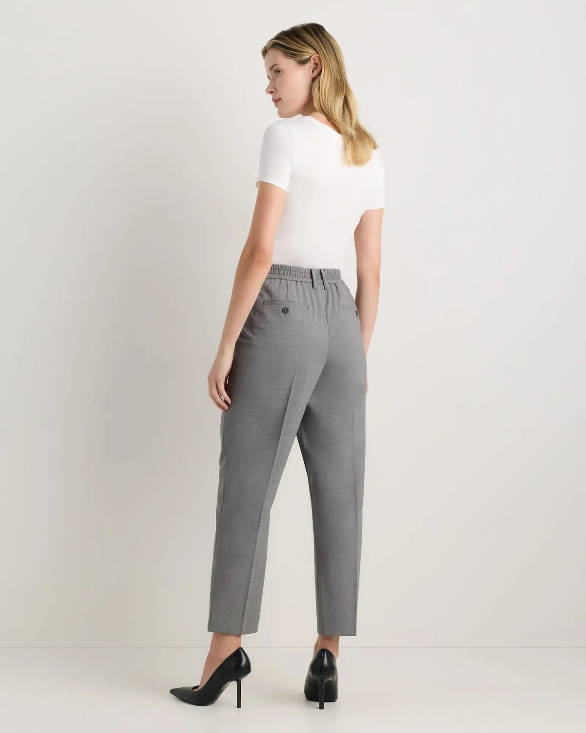 Italian Wool Slim Leg Ankle Pants - US 8348