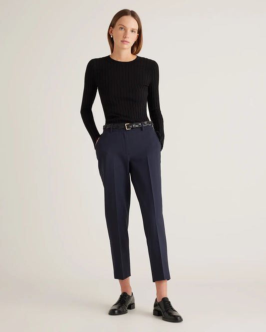 Italian Wool Slim Leg Ankle Pants - US 4361