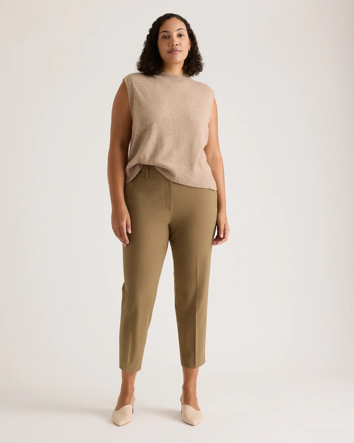 Italian Wool Slim Leg Ankle Pants - US 7597