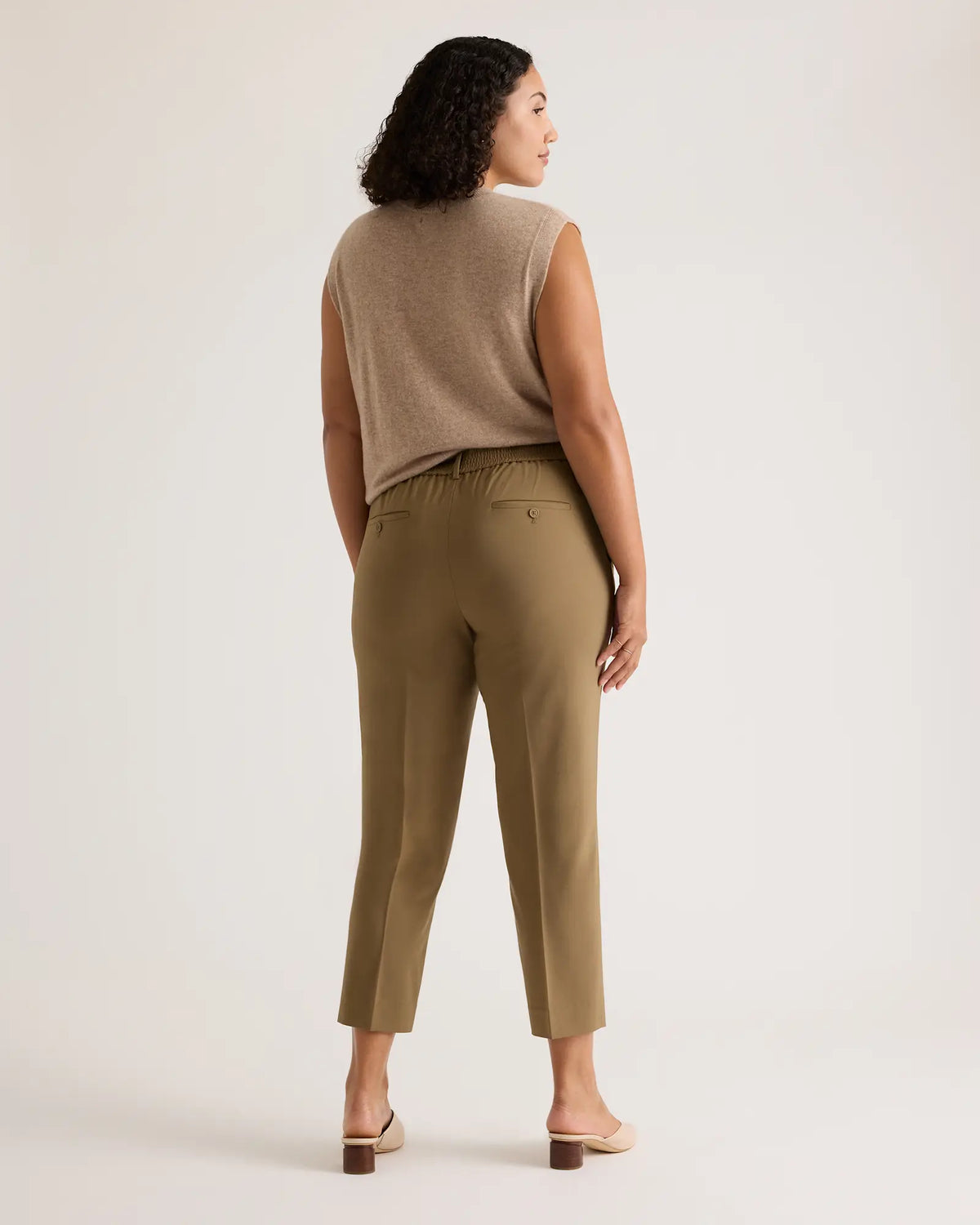 Italian Wool Slim Leg Ankle Pants - US 7597
