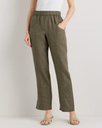 100% European Linen Tapered Ankle Pants - US 3001
