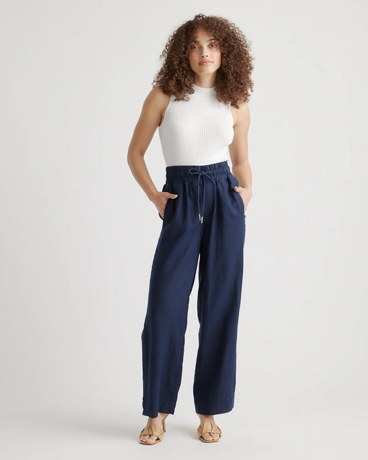 100% European Linen Wide Leg Pants - US 0076