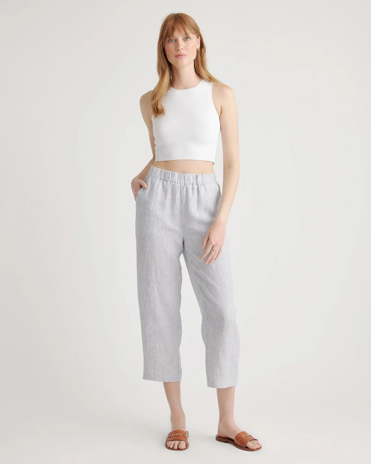 100% European Linen Pants - US 0075