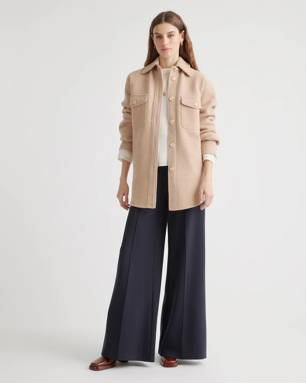 Ultra-Stretch Ponte Super Wide Leg Pants - US 6352