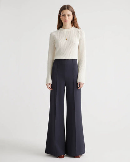 Ultra-Stretch Ponte Super Wide Leg Pants - US 6352