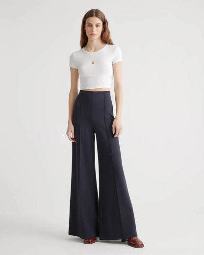 Ultra-Stretch Ponte Super Wide Leg Pants - US 6352