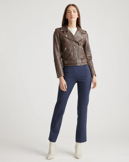 Ultra-Stretch Ponte Straight Leg 4-Pocket Pants - US 7445