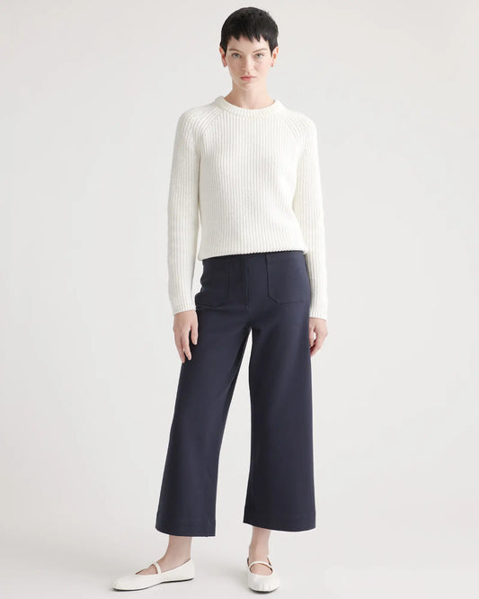 Ultra-Stretch Ponte Cropped Wide Leg Pant - US 1448
