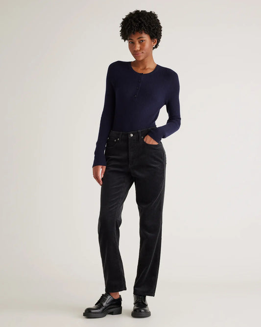 Organic Stretch Corduroy Straight Leg Pants - US 4533
