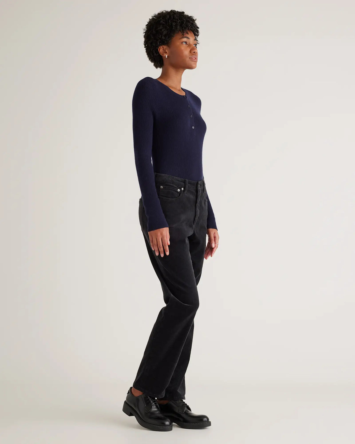 Organic Stretch Corduroy Straight Leg Pants - US 4533