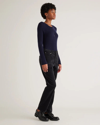 Organic Stretch Corduroy Straight Leg Pants - US 4533