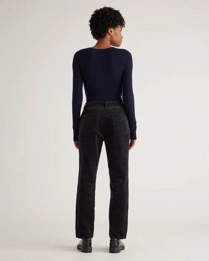 Organic Stretch Corduroy Straight Leg Pants - US 4533