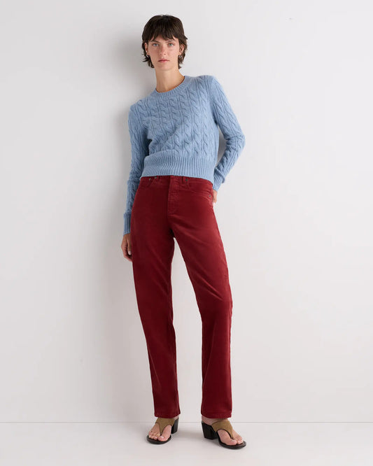 Organic Stretch Corduroy Straight Leg Pants - US 8831