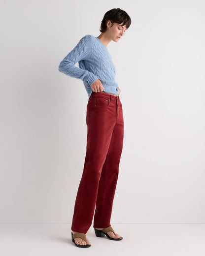 Organic Stretch Corduroy Straight Leg Pants - US 8794