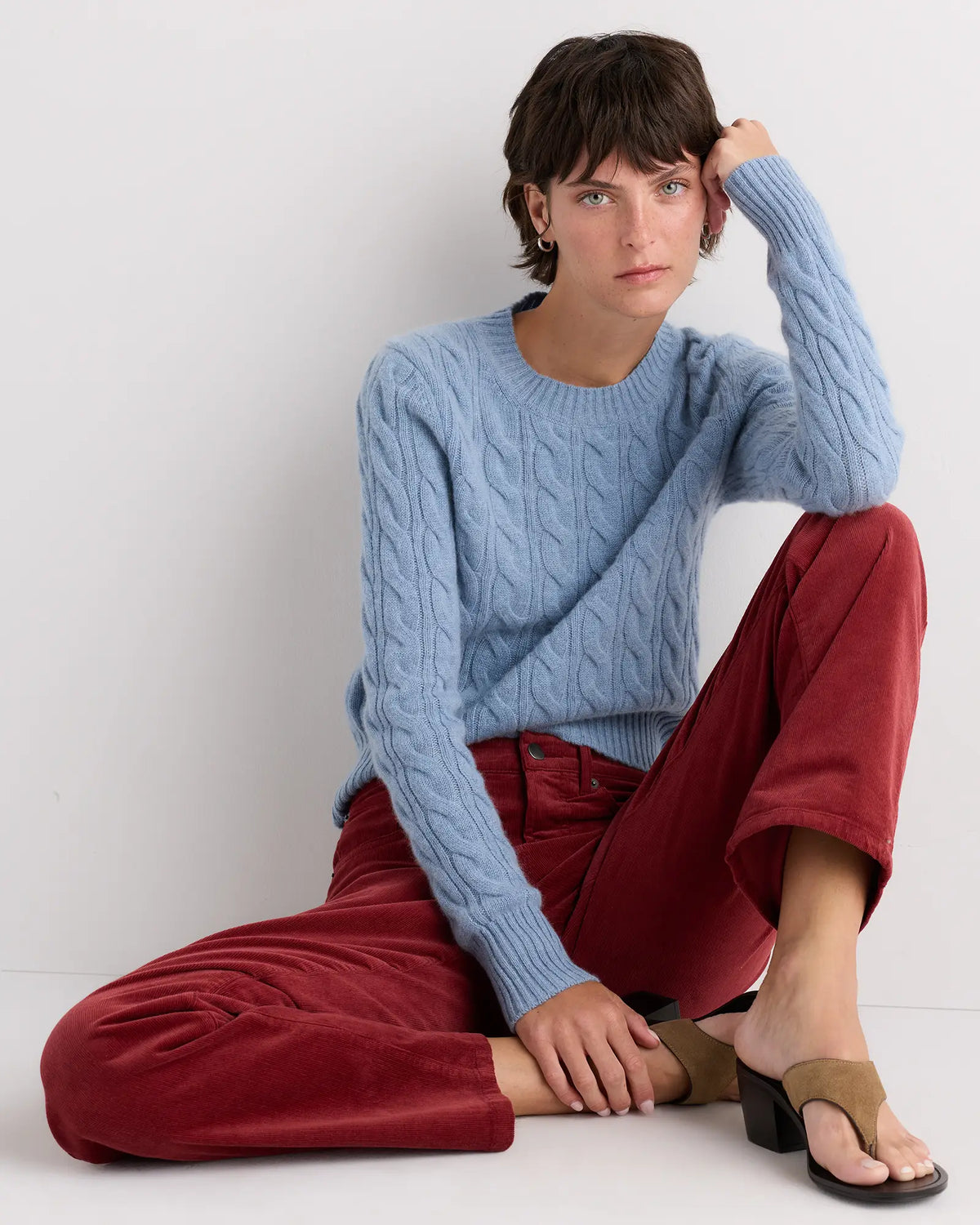 Organic Stretch Corduroy Straight Leg Pants - US 8794