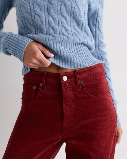 Organic Stretch Corduroy Straight Leg Pants - US 8794