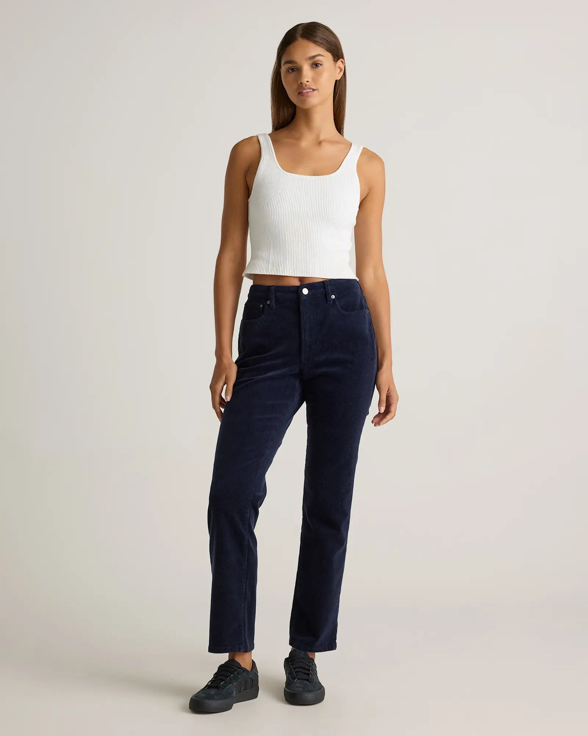Organic Stretch Corduroy Straight Leg Pants - US 6275
