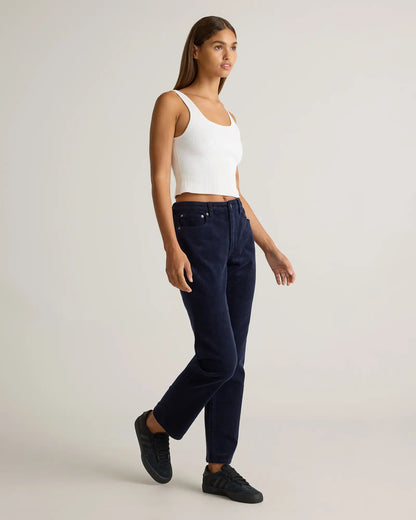 Organic Stretch Corduroy Straight Leg Pants - US 6275