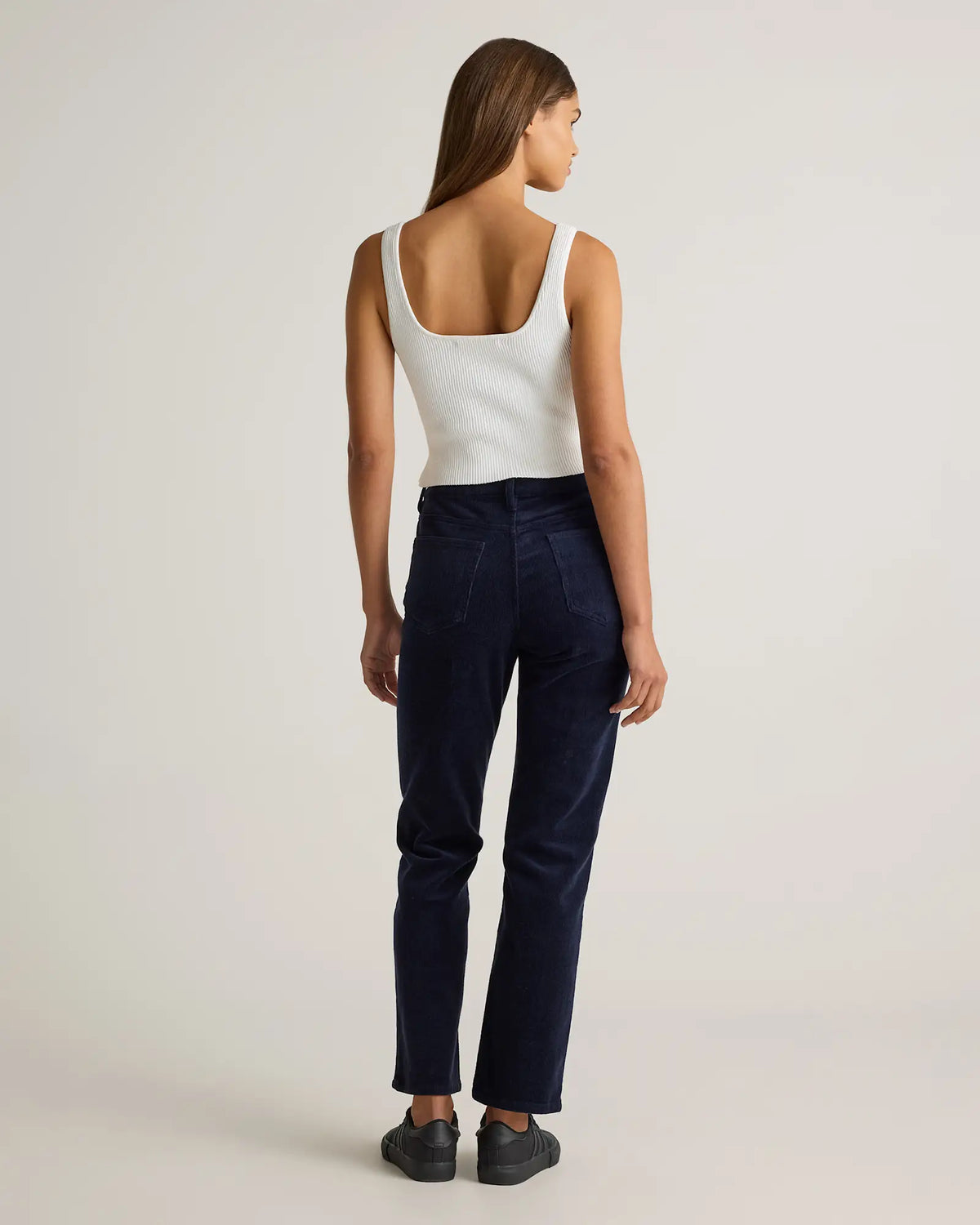 Organic Stretch Corduroy Straight Leg Pants - US 6275