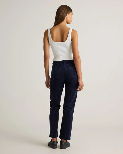 Organic Stretch Corduroy Straight Leg Pants - US 6275