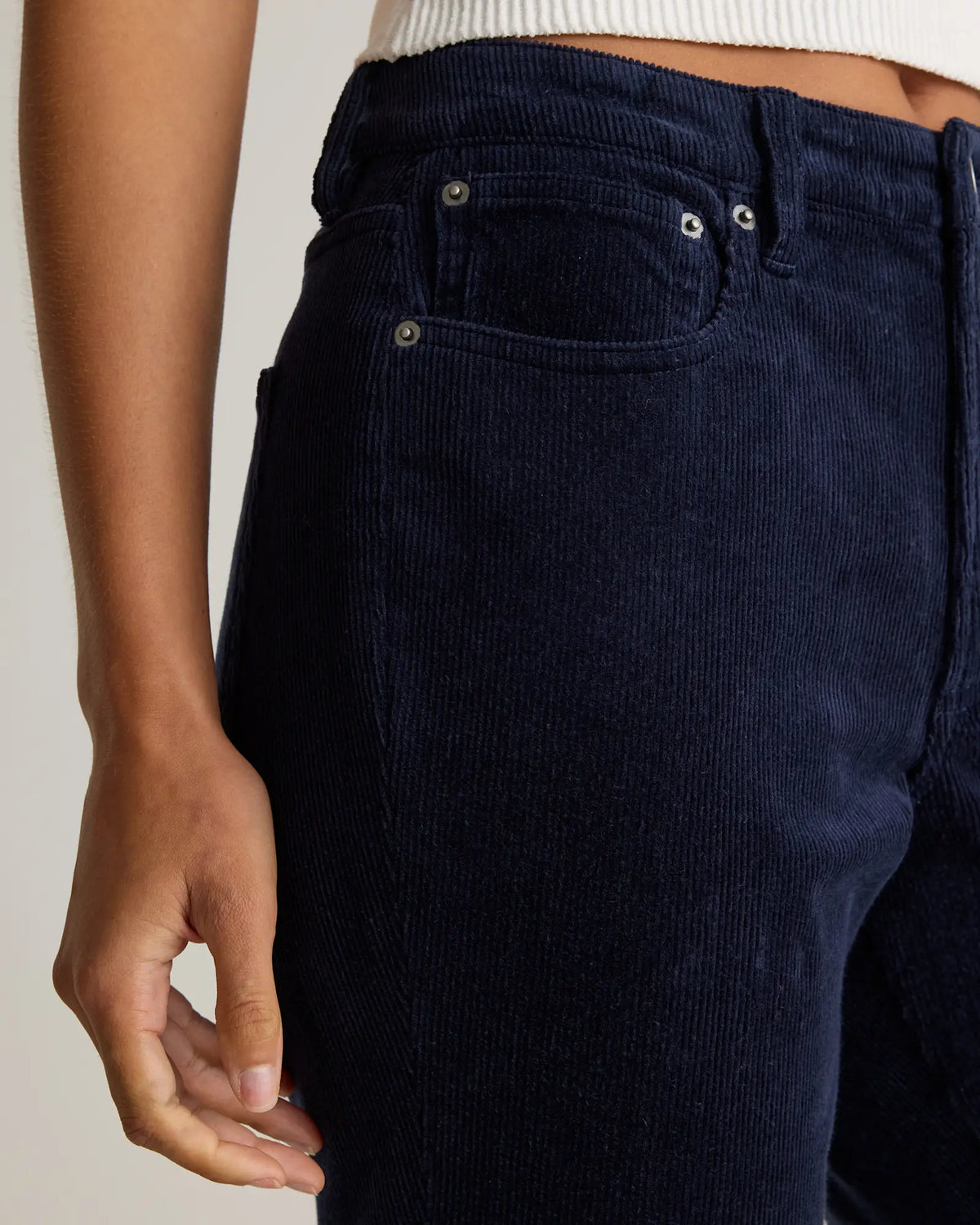 Organic Stretch Corduroy Straight Leg Pants - US 6275
