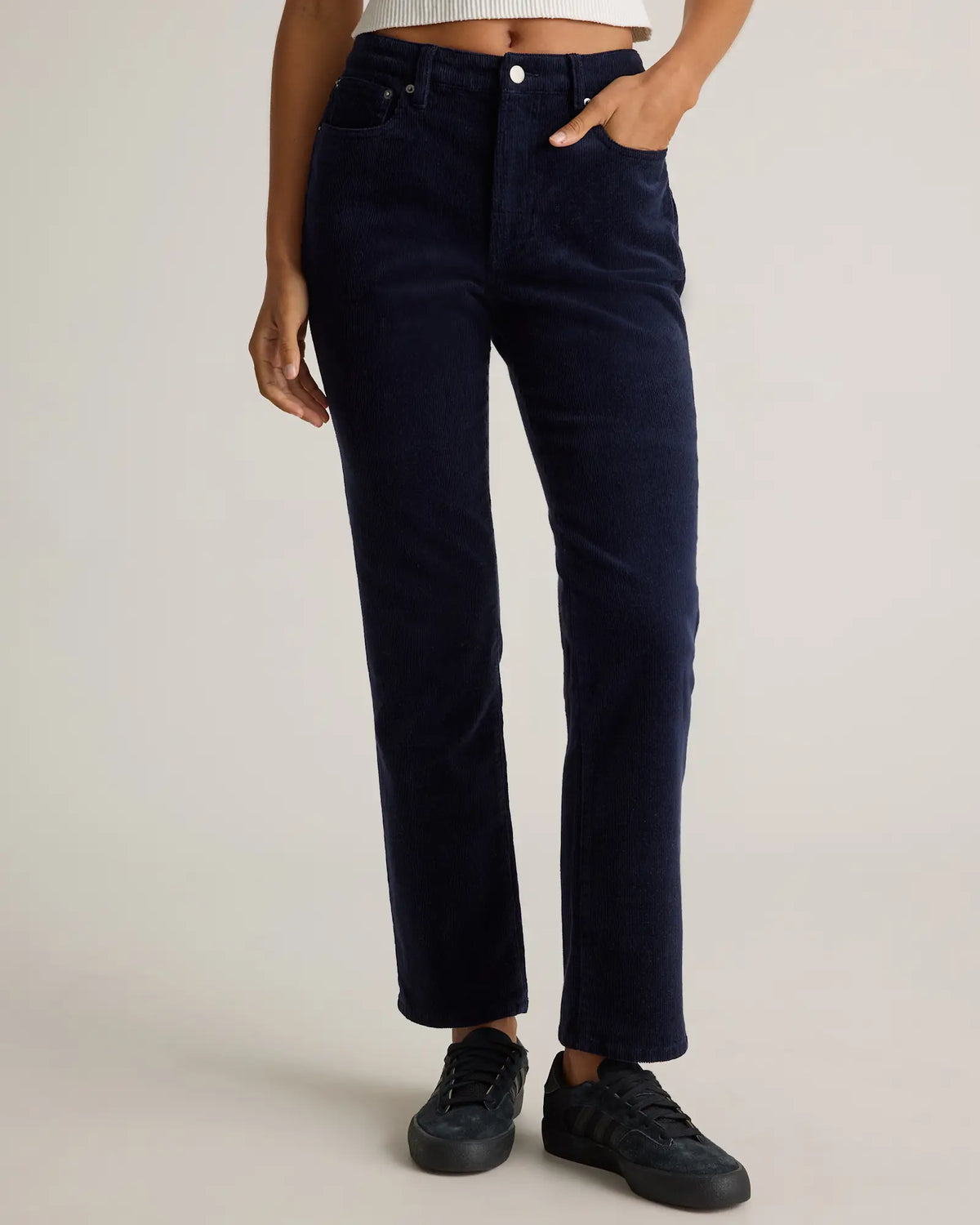 Organic Stretch Corduroy Straight Leg Pants - US 6275