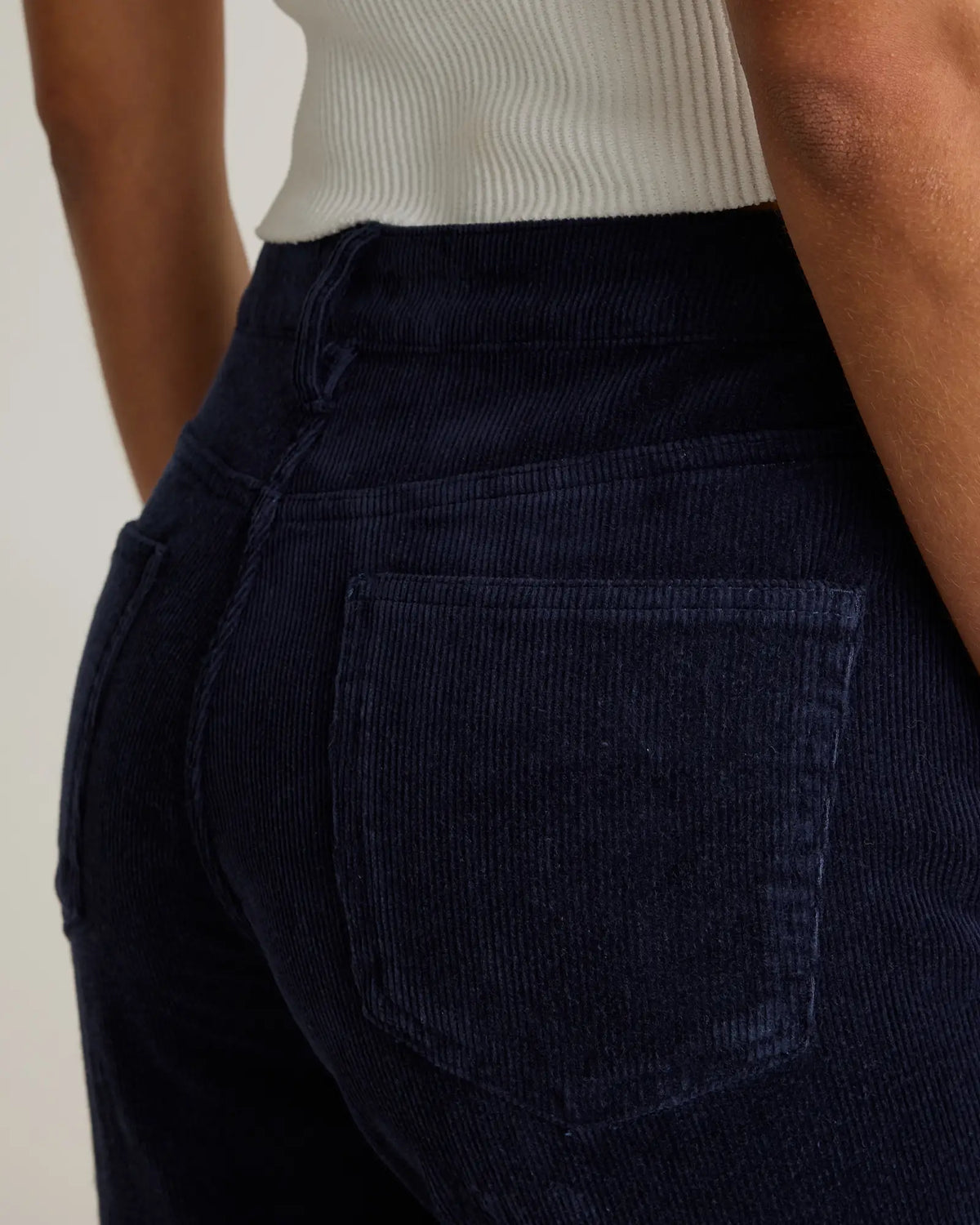Organic Stretch Corduroy Straight Leg Pants - US 6275