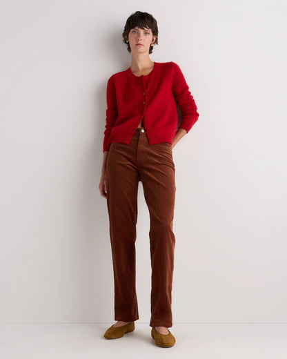 Organic Stretch Corduroy Straight Leg Pants - US 4836