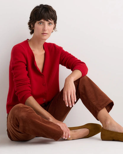 Organic Stretch Corduroy Straight Leg Pants - US 4836