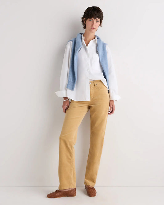 Organic Stretch Corduroy Straight Leg Pants - US 4501