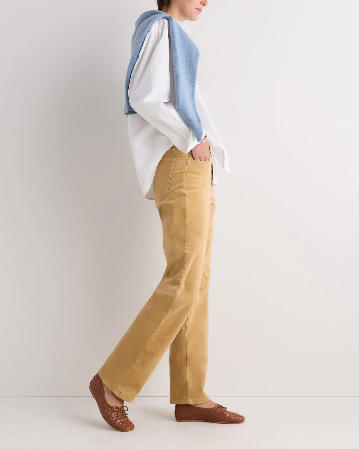 Organic Stretch Corduroy Straight Leg Pants - US 2547