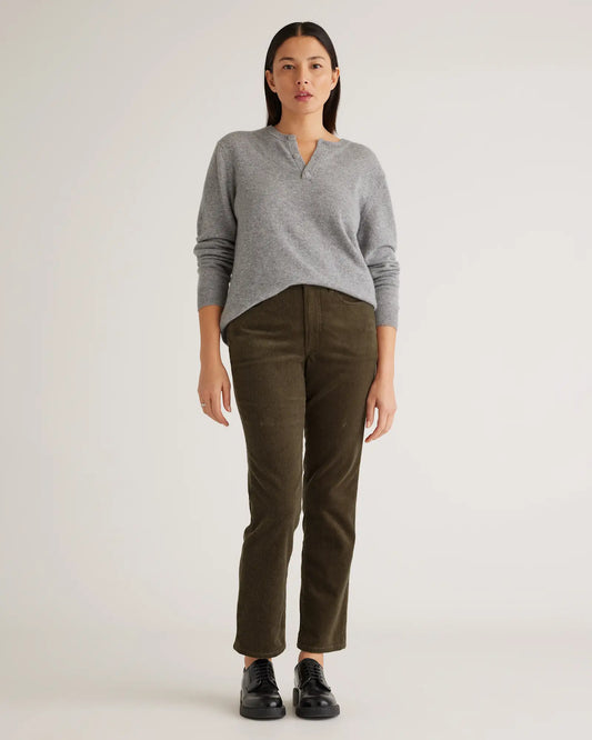 Organic Stretch Corduroy Straight Leg Pants - US 8482