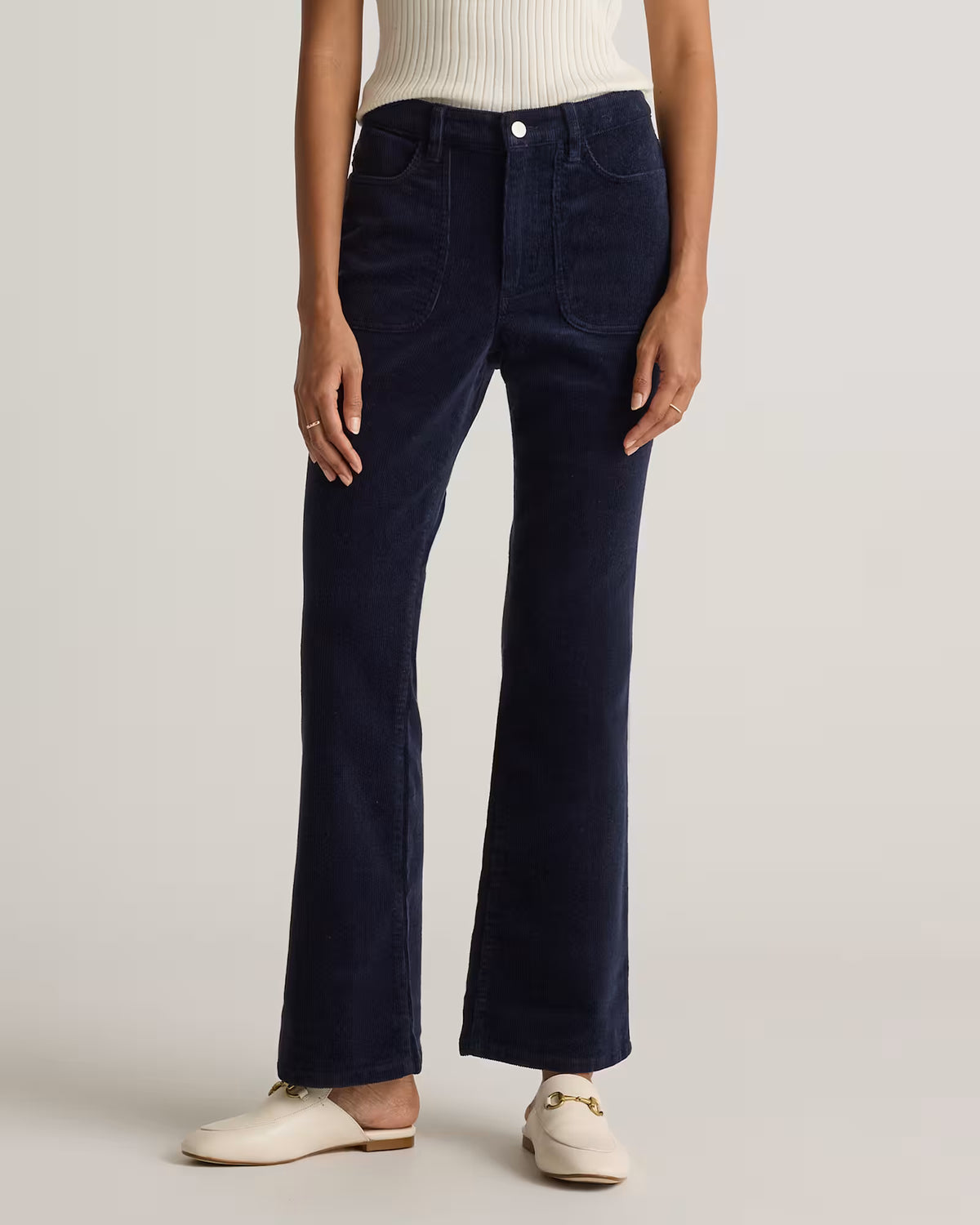 Organic Stretch Corduroy Flare Pants - US 0540