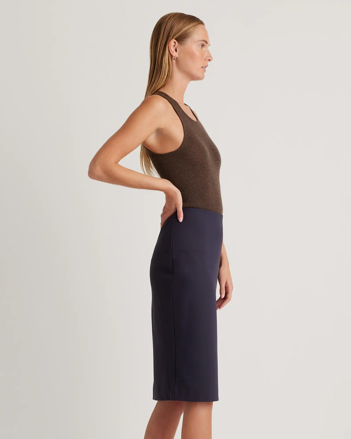 Ultra-Stretch Ponte Pencil Skirt - US 9004