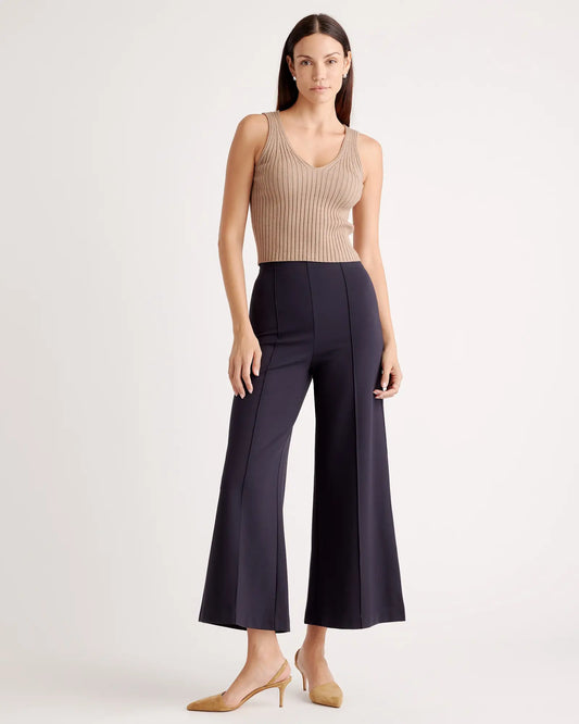 Ultra-Stretch Ponte Super Wide Leg Ankle Pants - US 3071