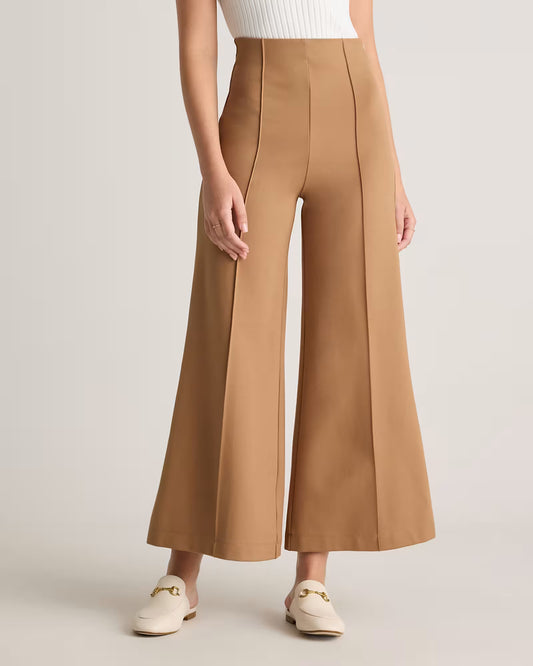 Ultra-Stretch Ponte Super Wide Leg Ankle Pants - US 8714